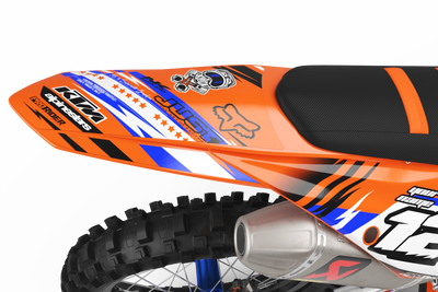KTM Graphics Kit JUST1 ORANGE and BLUE
