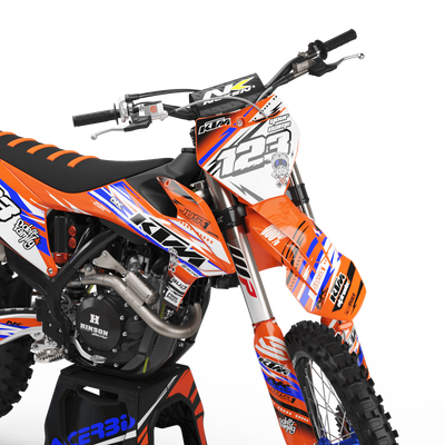 KTM Graphics Kit JUST1 ORANGE and BLUE