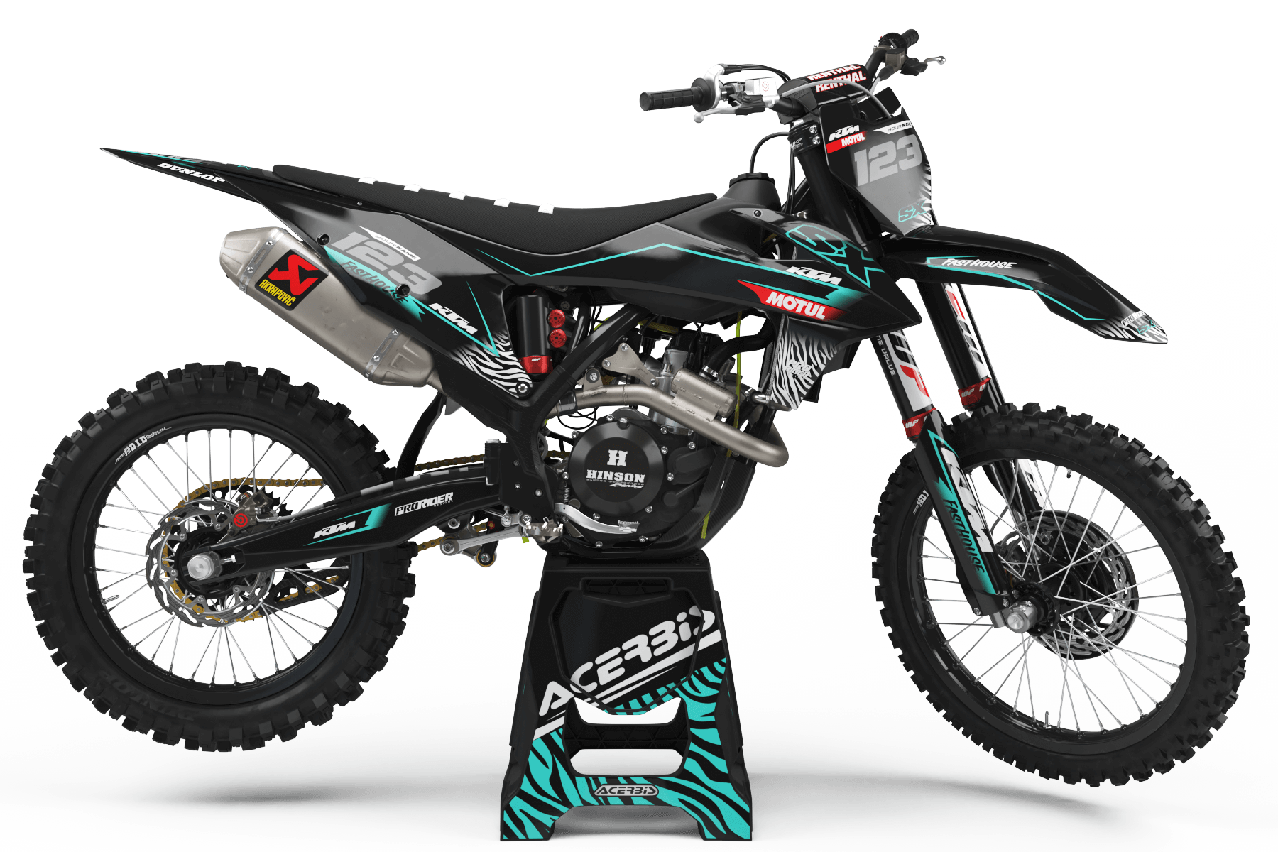 KTM Graphics Kit MOTUL teal