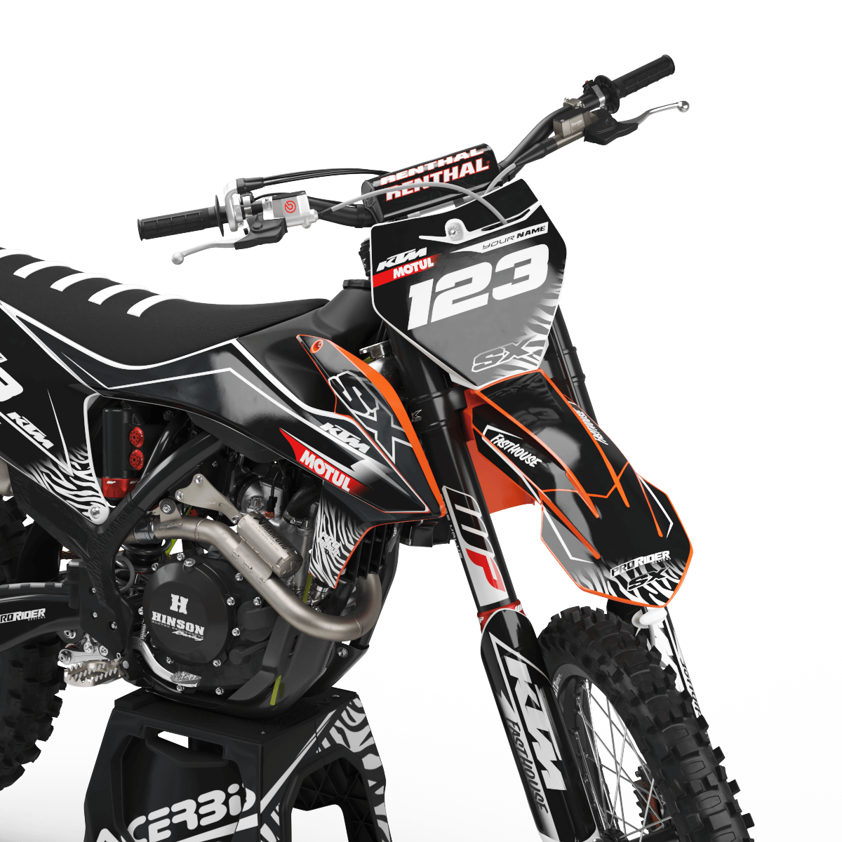 KTM Graphics Kit MOTUL black and white