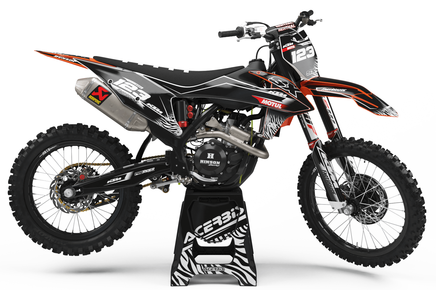 KTM Graphics Kit MOTUL black and white