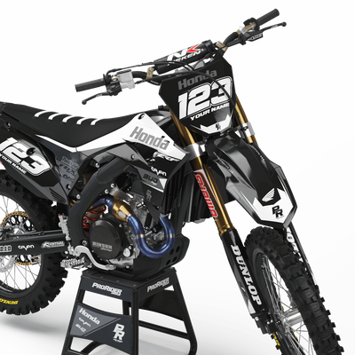 HONDA Graphics Kit BUD RACING Black And White