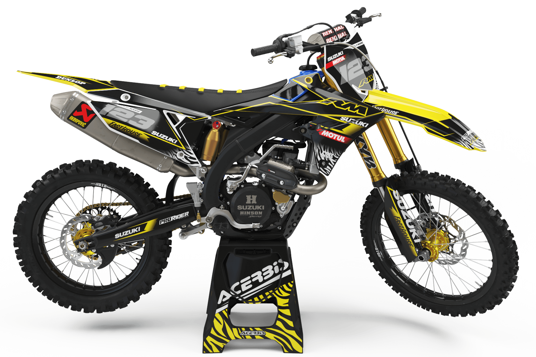 SUZUKI Graphics kit MOTUL black and yellow