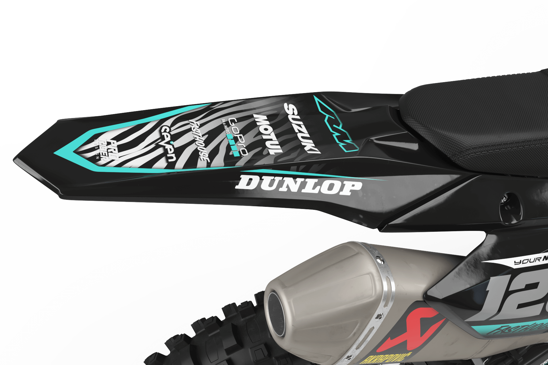 SUZUKI Graphics kit MOTUL black and teal