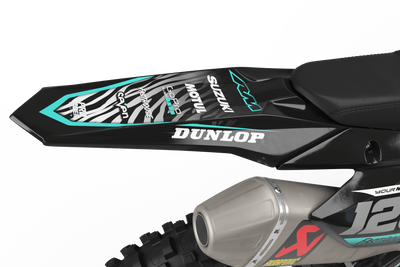 SUZUKI Graphics kit MOTUL black and teal