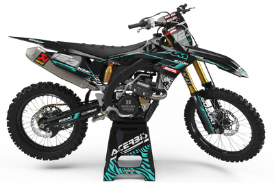 SUZUKI Graphics kit MOTUL black and teal