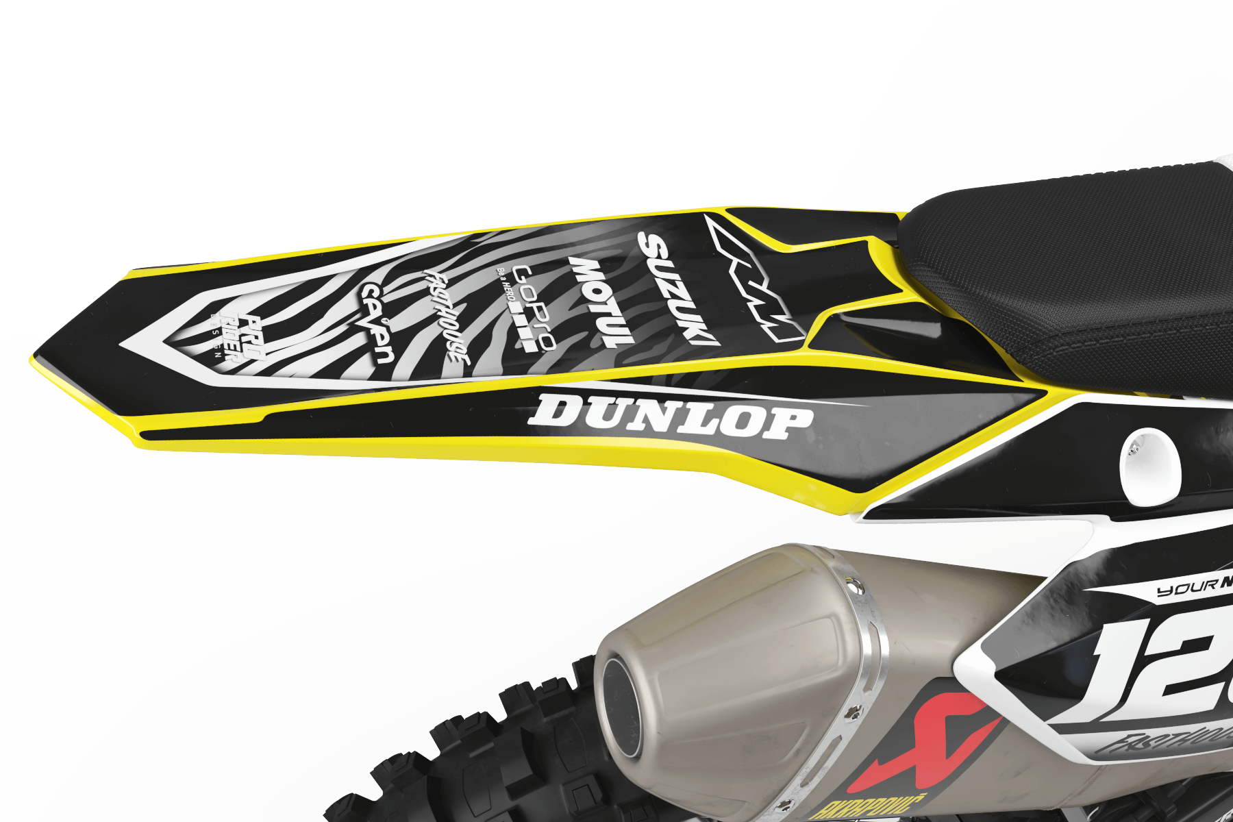 SUZUKI Graphics kit MOTUL black and white