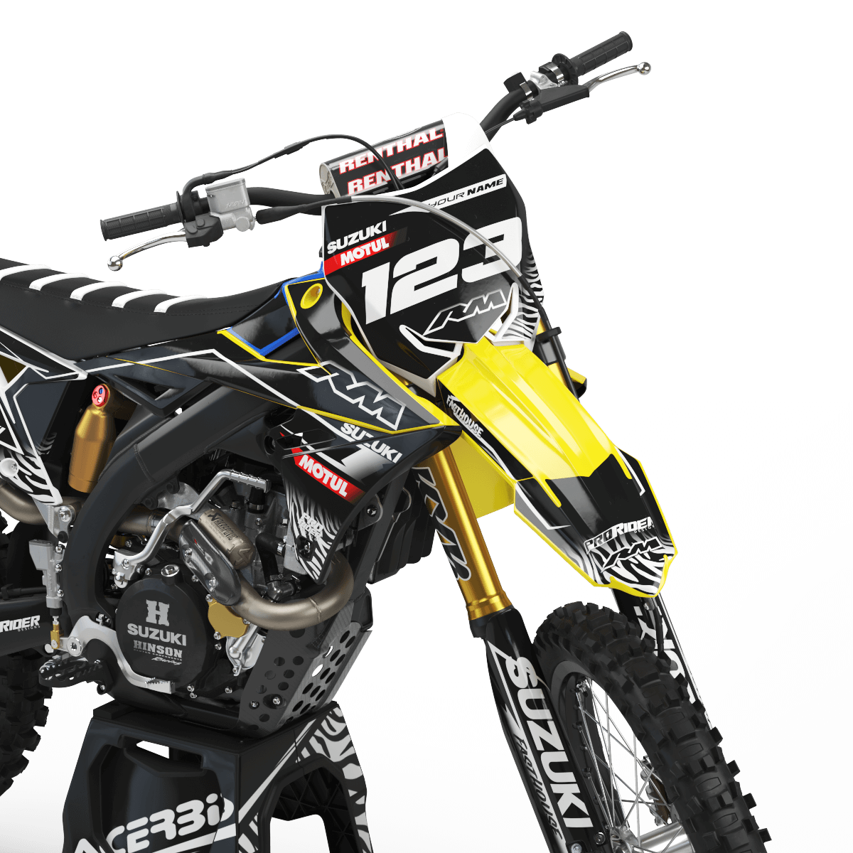 SUZUKI Graphics kit MOTUL black and white