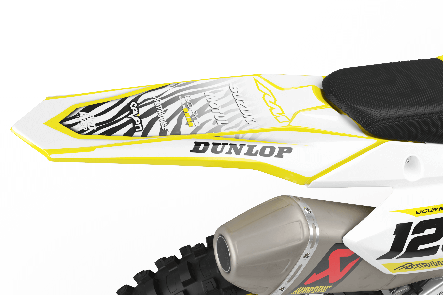 SUZUKI Graphics kit MOTUL white and yellow