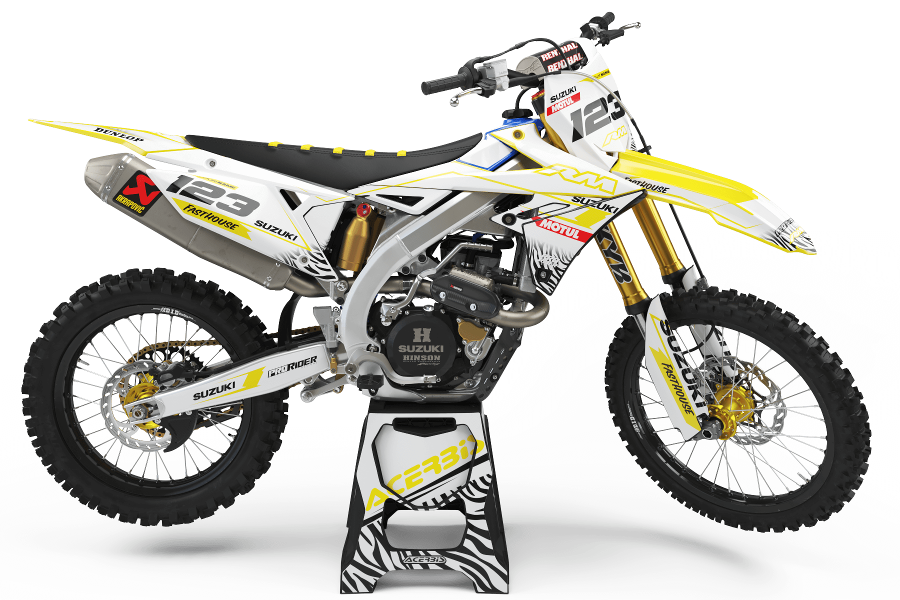 SUZUKI Graphics kit MOTUL white and yellow