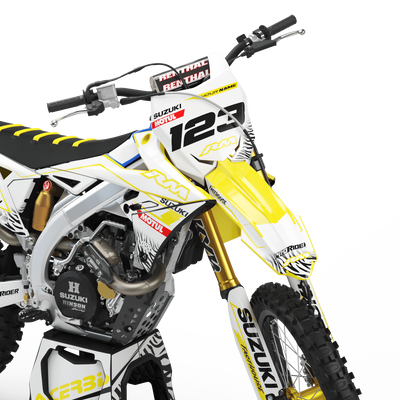 SUZUKI Graphics kit MOTUL white and yellow