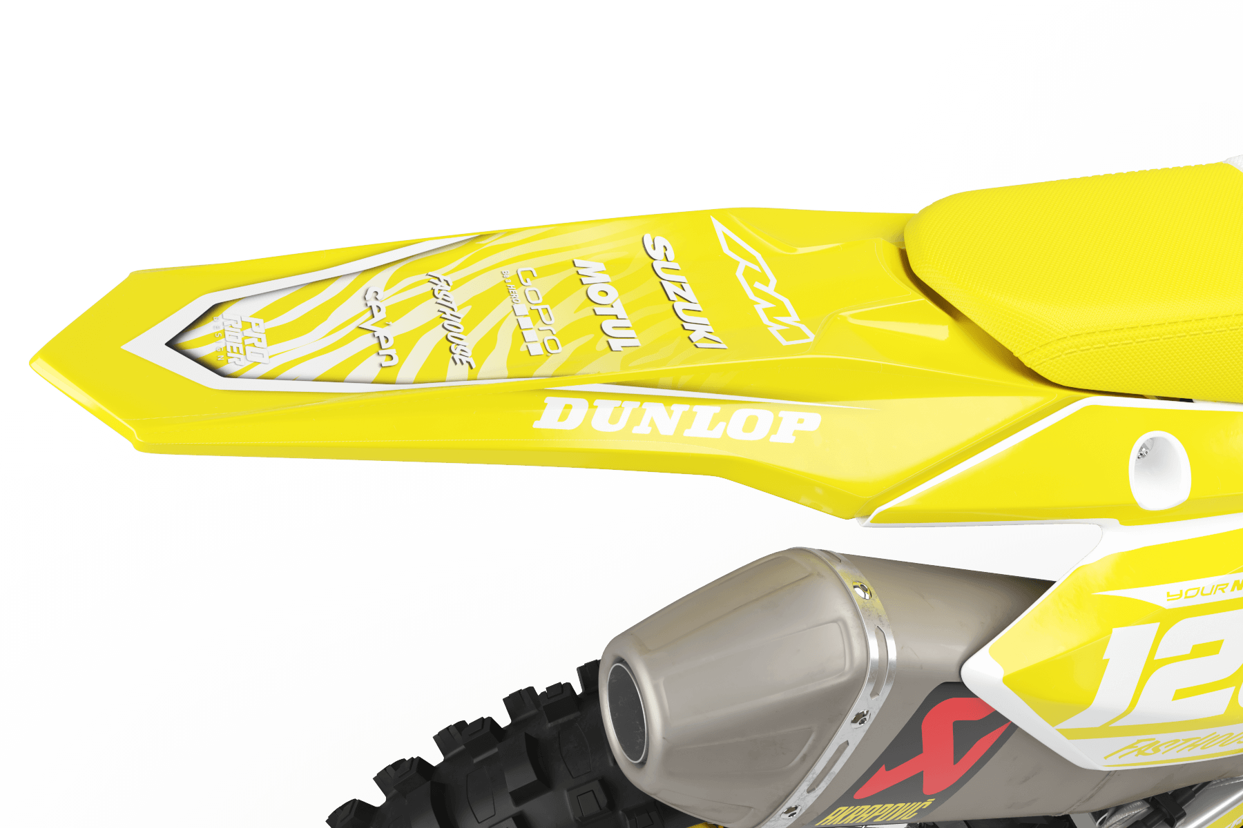 SUZUKI Graphics kit MOTUL yellow and white