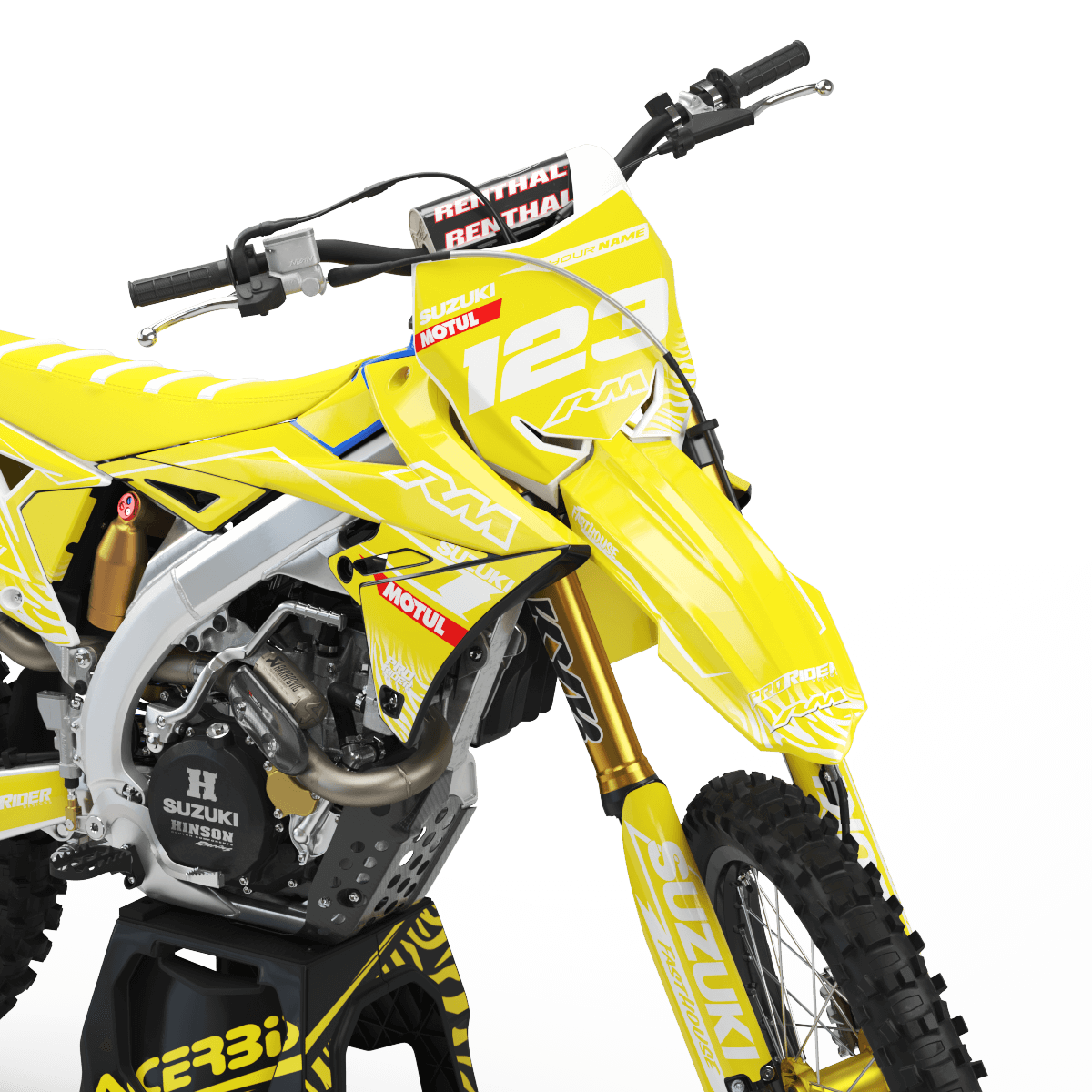SUZUKI Graphics kit MOTUL yellow and white