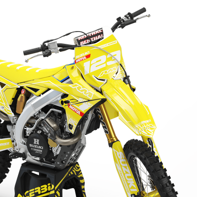 SUZUKI Graphics kit MOTUL yellow and white