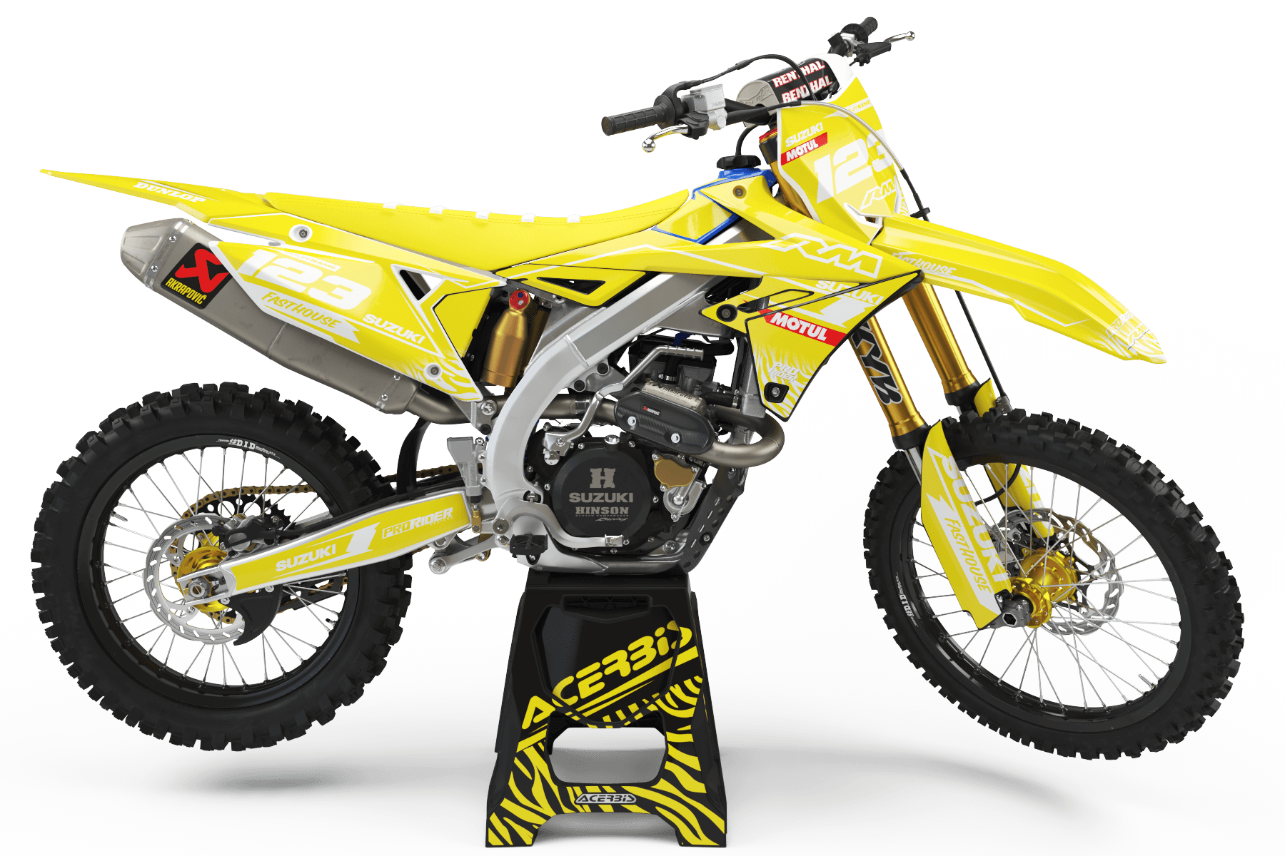 SUZUKI Graphics kit MOTUL yellow and white