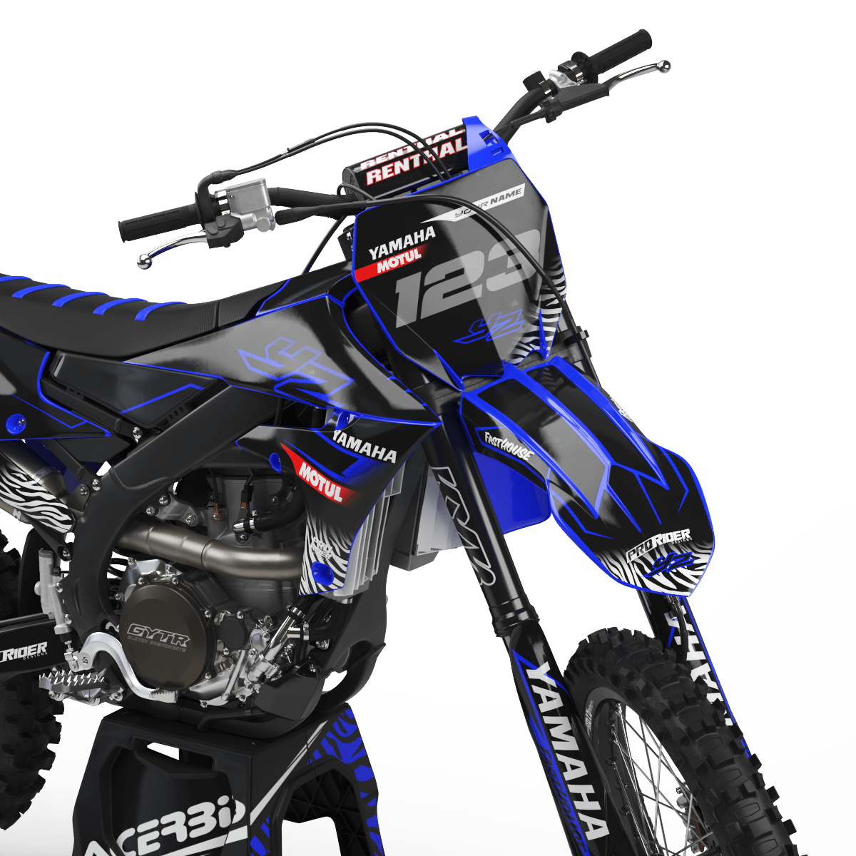Yamaha graphics black and blue