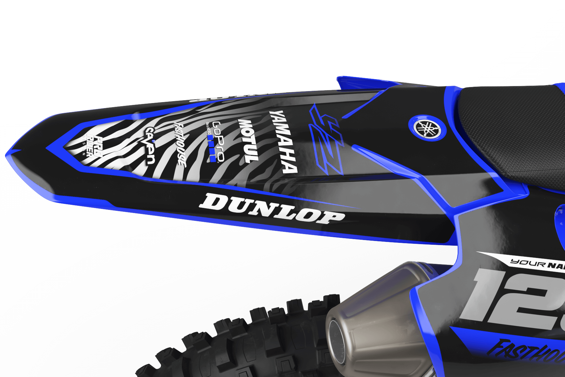 Yamaha graphics black and blue