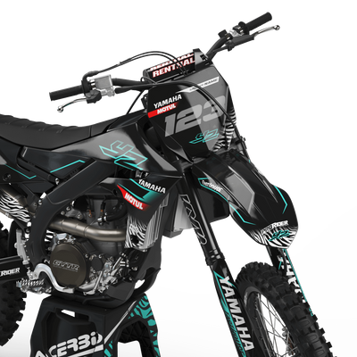 Yamaha graphics MOTUL black and teal
