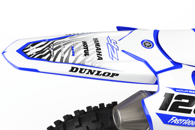 Yamaha graphics MOTUL white and blue