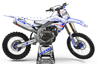 Yamaha graphics MOTUL white and blue