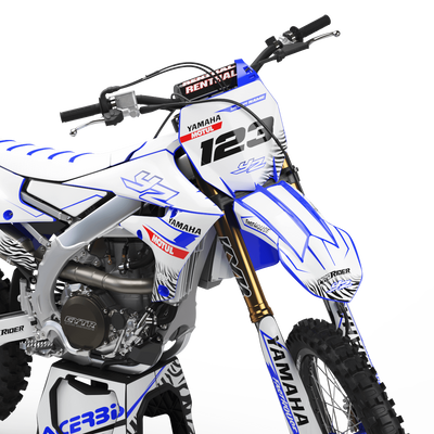 Yamaha graphics MOTUL white and blue