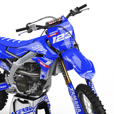 Yamaha graphics MOTUL blue and white
