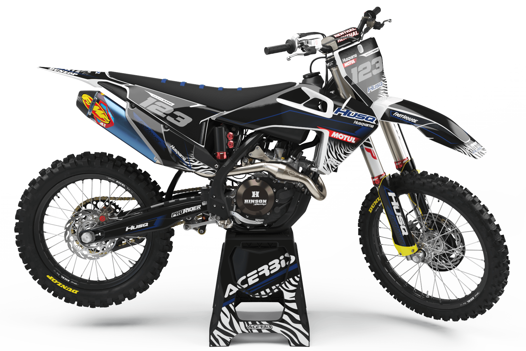 Graphic kit HUSQVARNA MOTUL black and blue