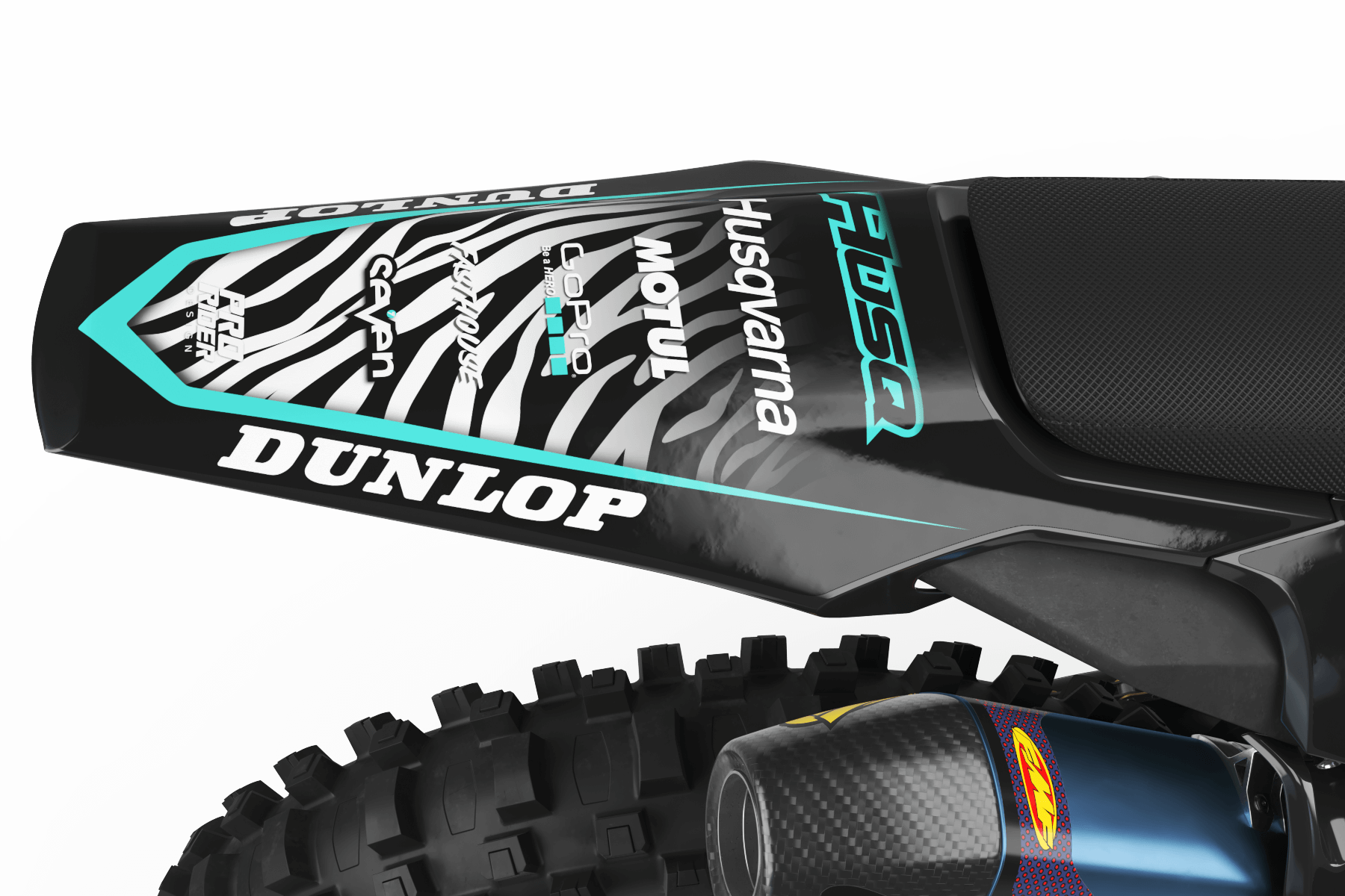 Graphic kit HUSQVARNA MOTUL black and teal