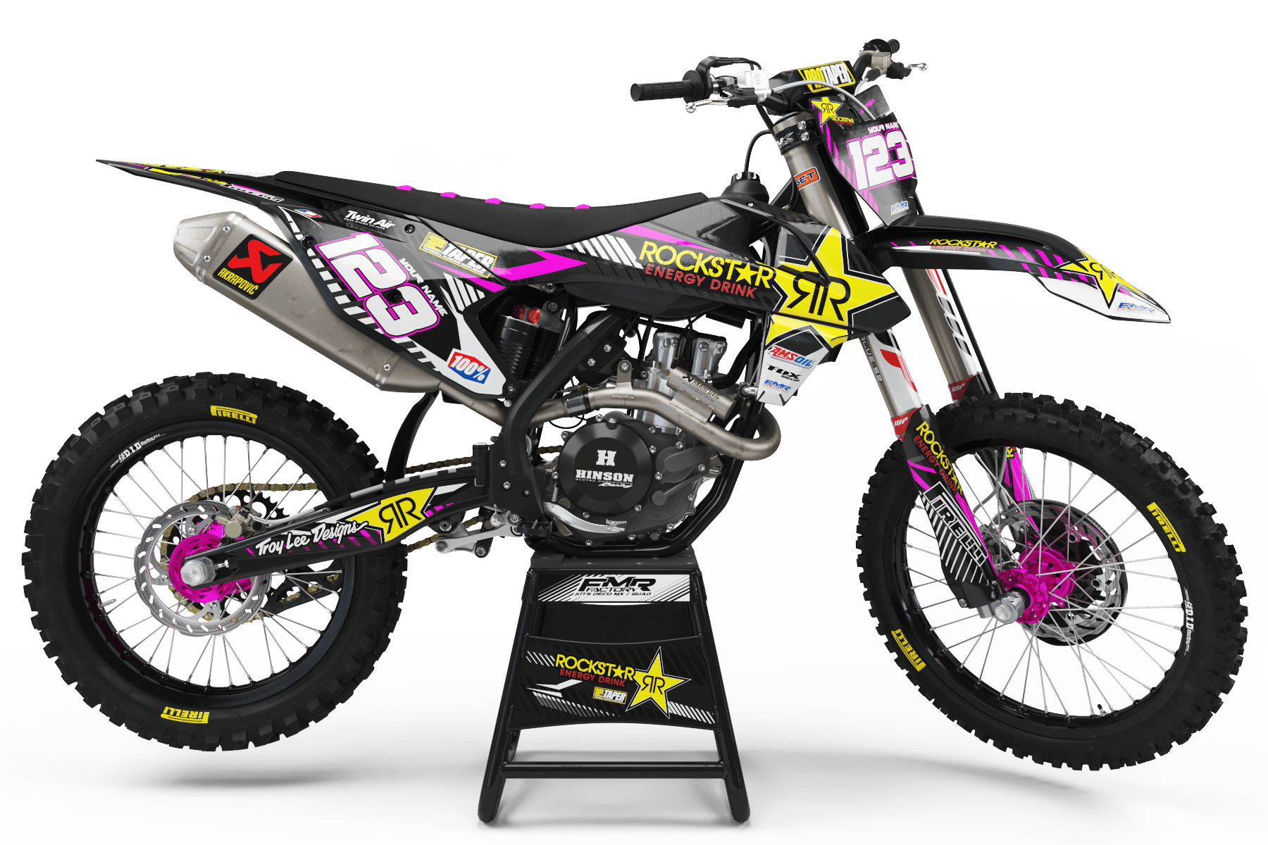 Graphics Kit ROCKSTAR Limited edition PINK : Really cheap