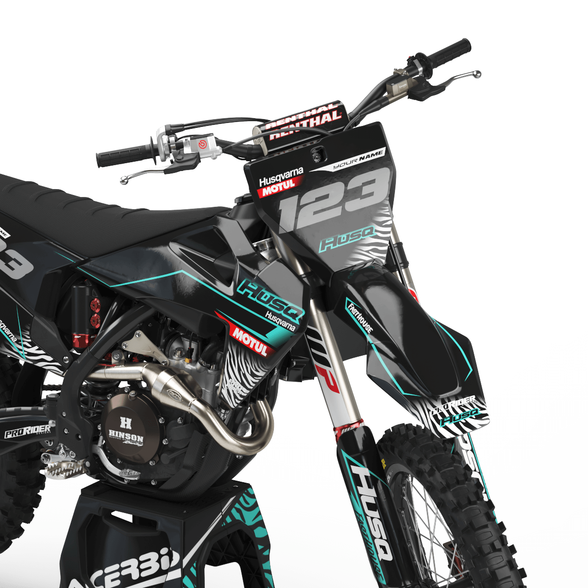Graphic kit HUSQVARNA MOTUL black and teal