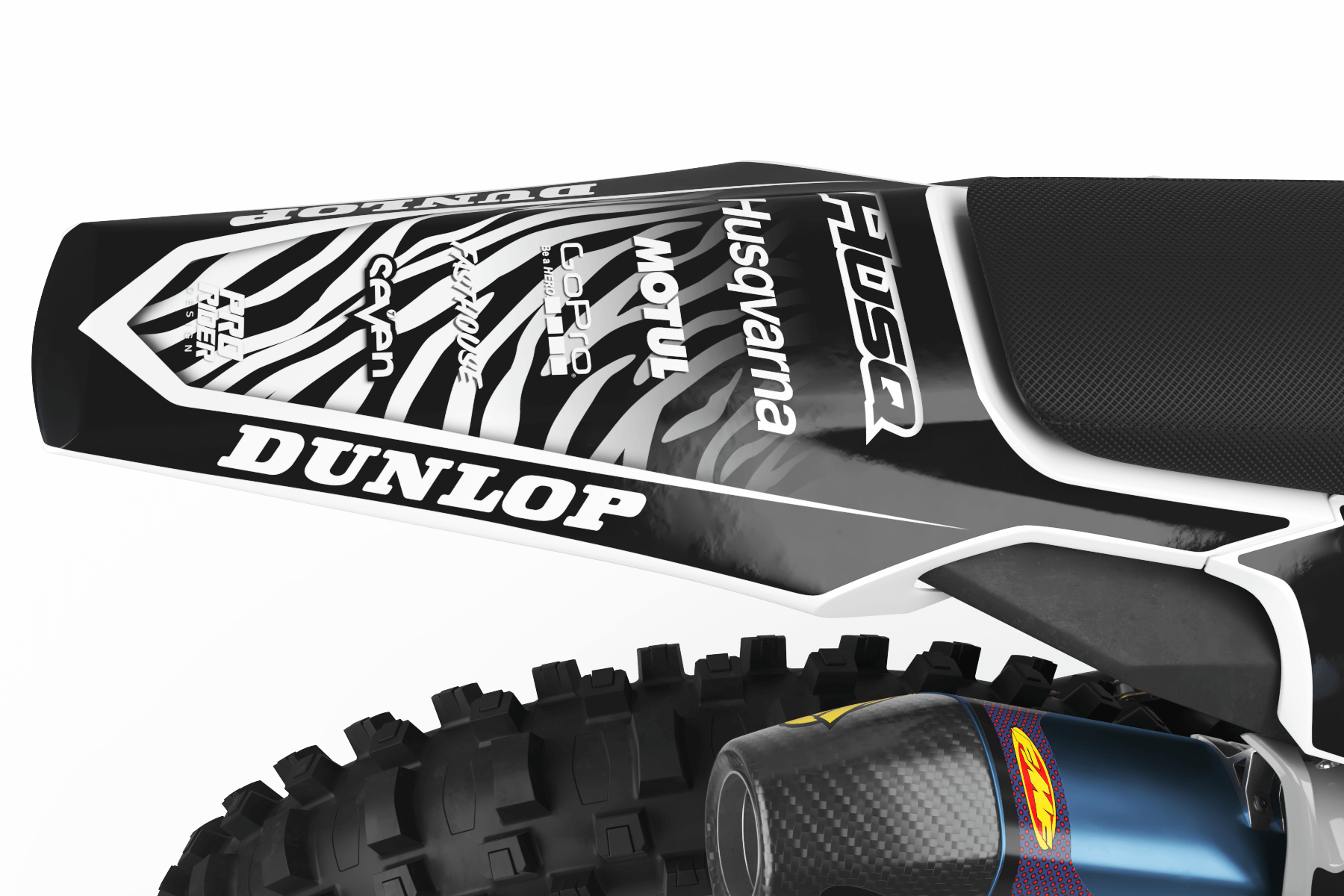 Graphic kit HUSQVARNA MOTUL black and white