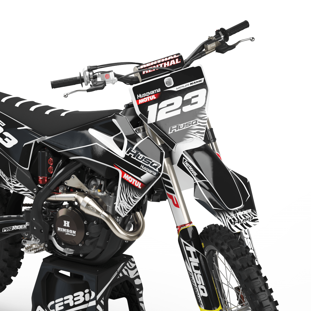 Graphic kit HUSQVARNA MOTUL black and white