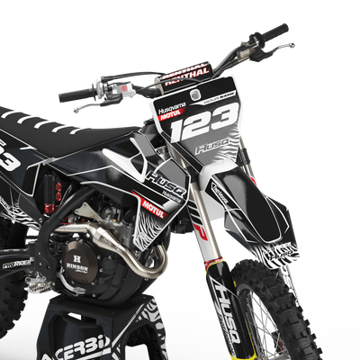 Graphic kit HUSQVARNA MOTUL black and white