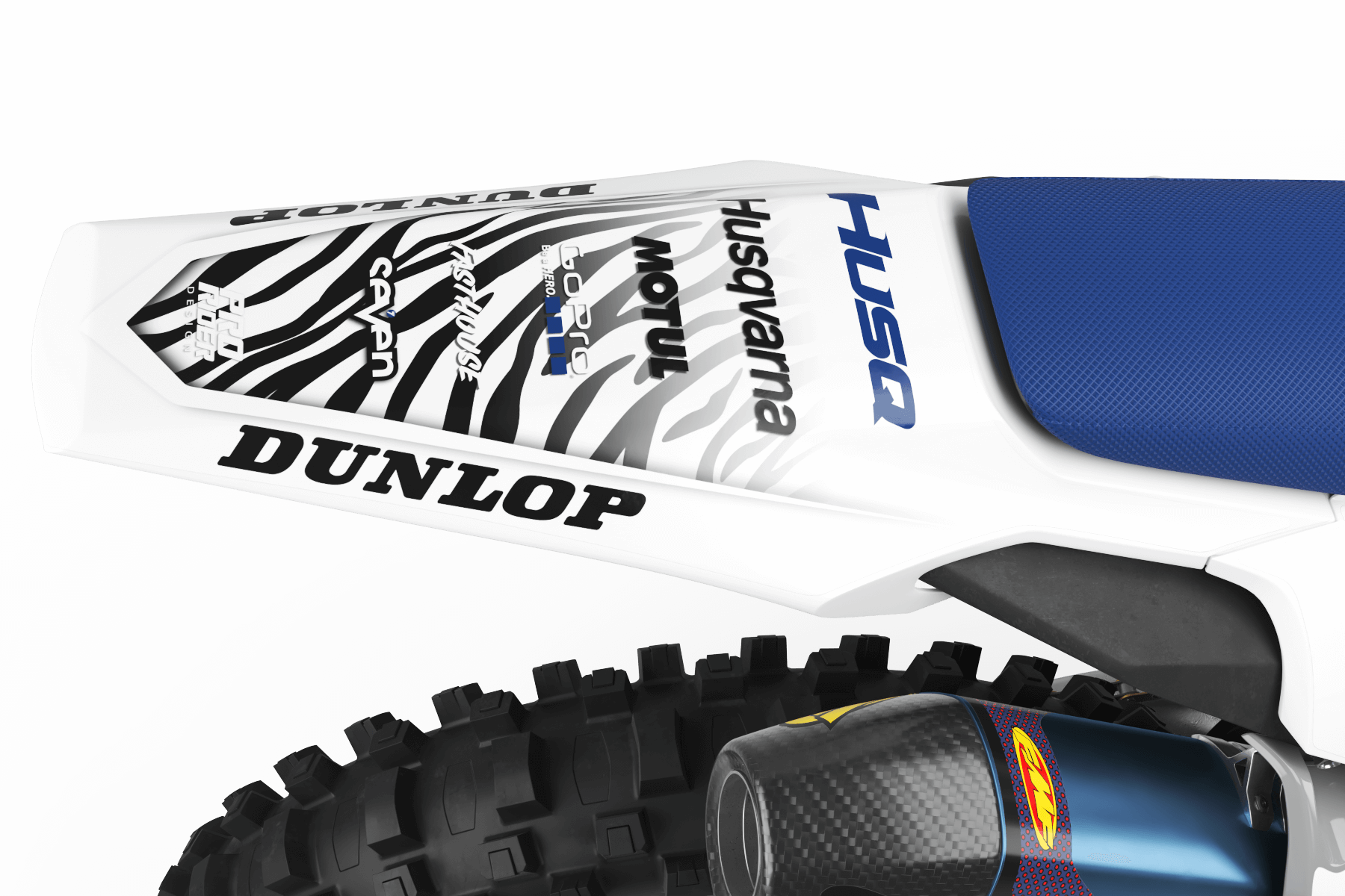 Graphic kit HUSQVARNA MOTUL white and blue