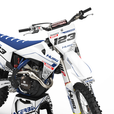 Graphic kit HUSQVARNA MOTUL white and blue