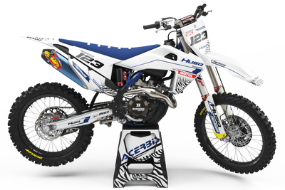 Graphic kit HUSQVARNA MOTUL white and blue