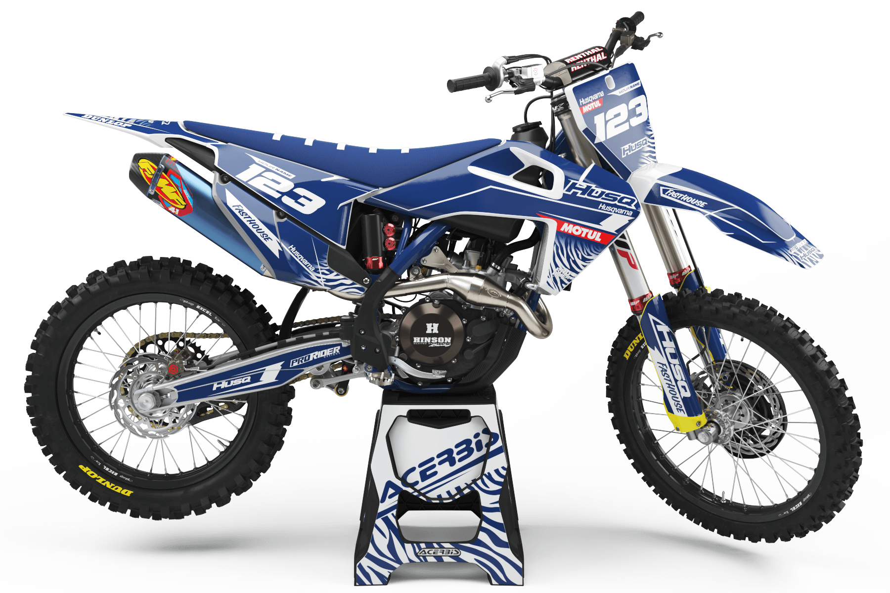 Graphic kit HUSQVARNA MOTUL blue and white