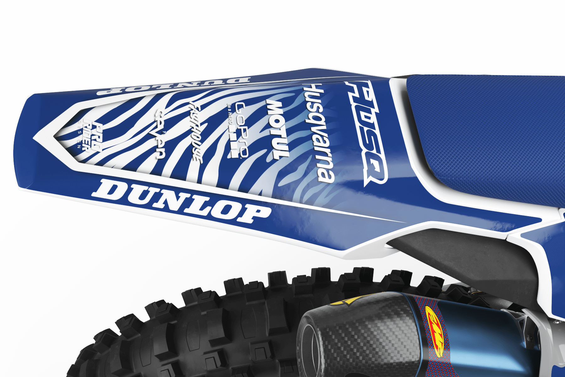 Graphic kit HUSQVARNA MOTUL blue and white