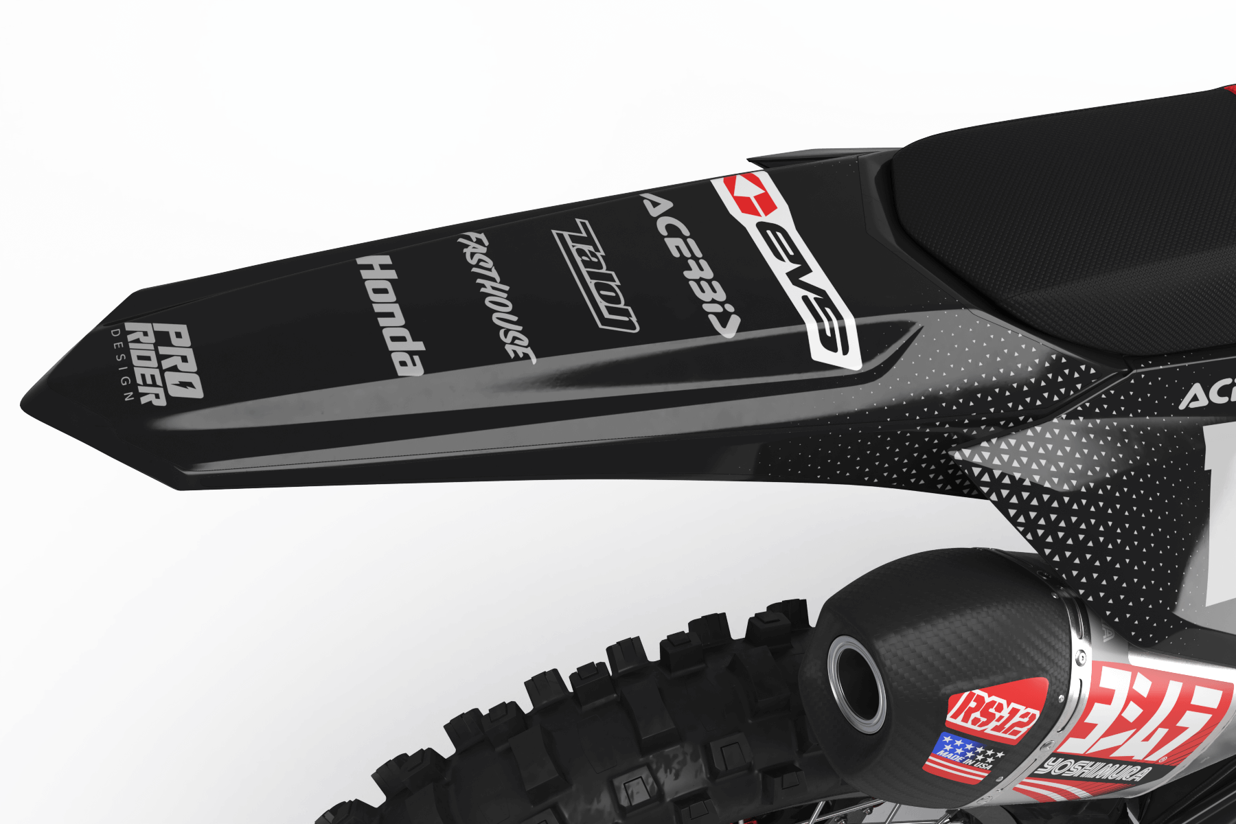 HONDA Graphics Kit EVS BLACK AND WHITE