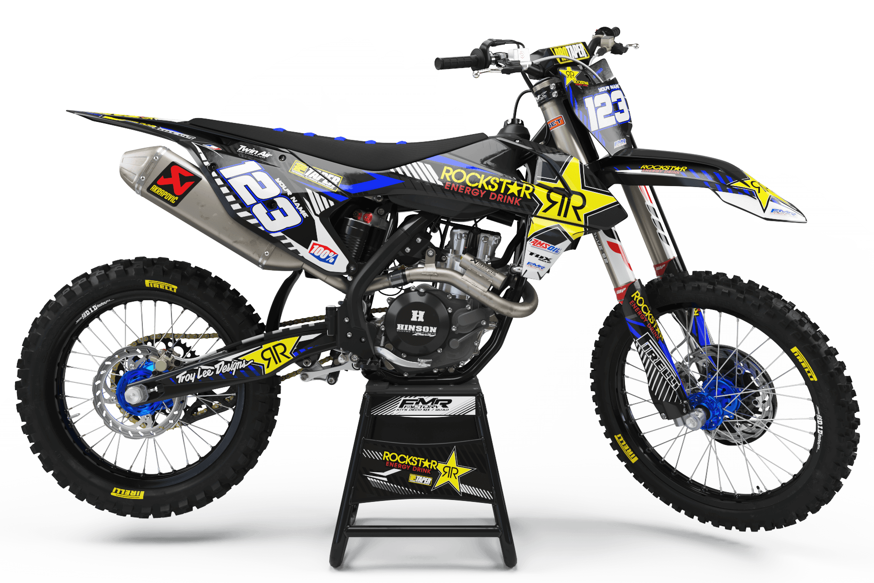 Graphics Kit ROCKSTAR Limited edition BLUE : Really cheap