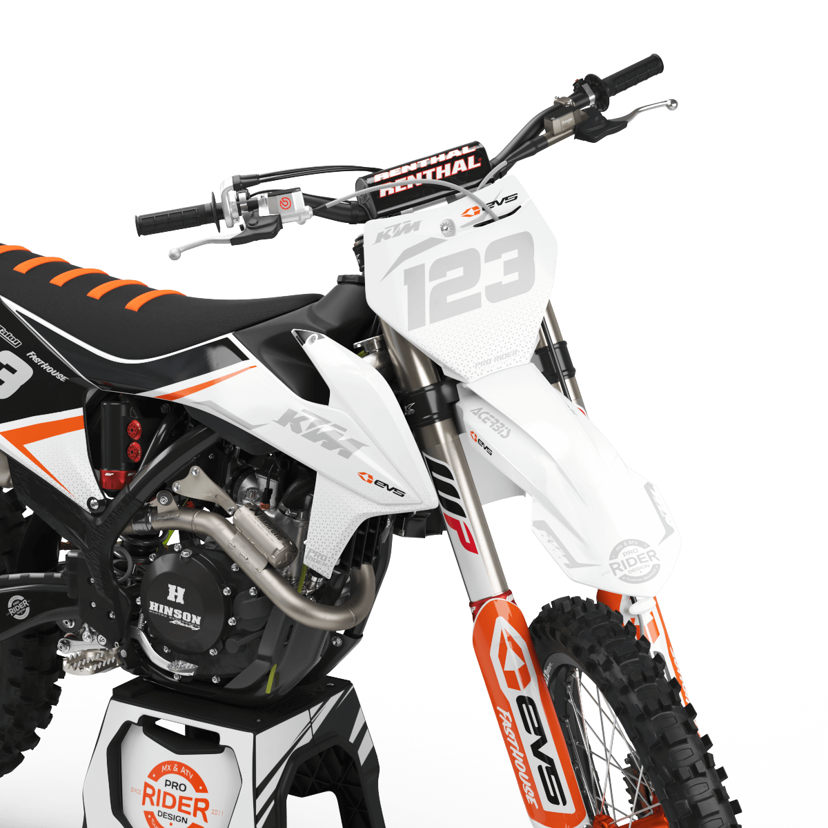KTM Graphics Kit EVS BLACK AND WHITE
