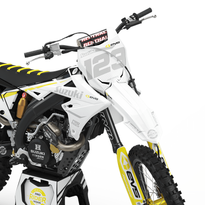 SUZUKI Graphics kit EVS black and WHITE