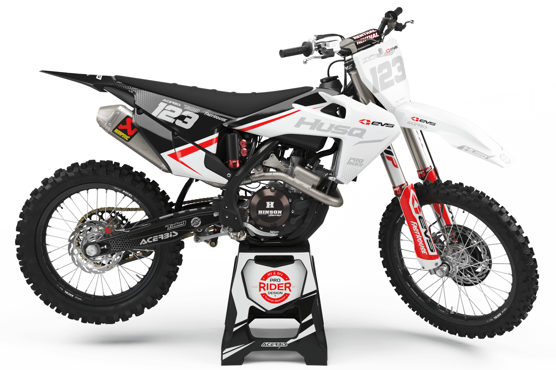 Graphic kit HUSQVARNA EVS BLACK AND WHITE