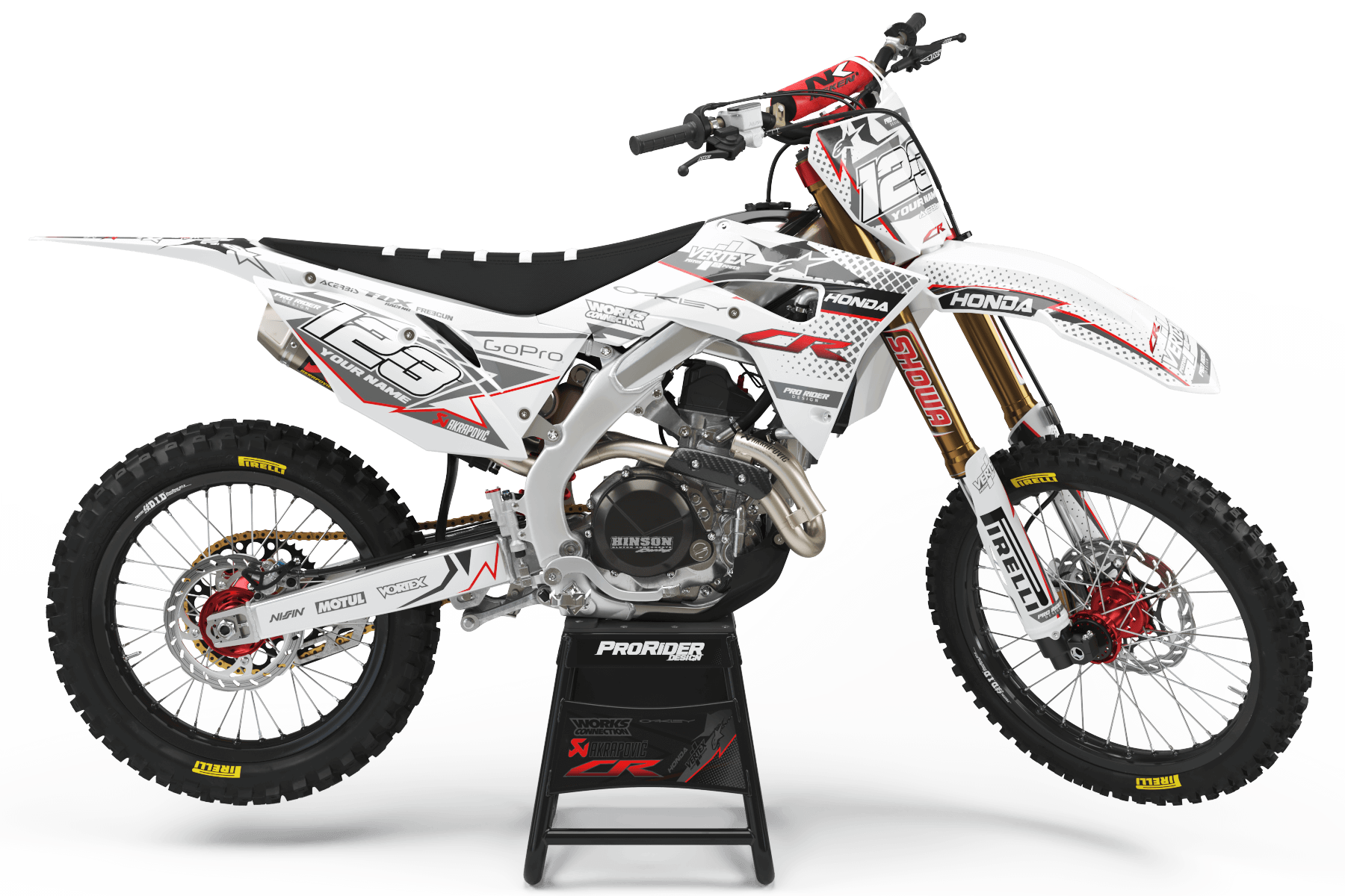 HONDA Graphics Kit VERTEX WHITE