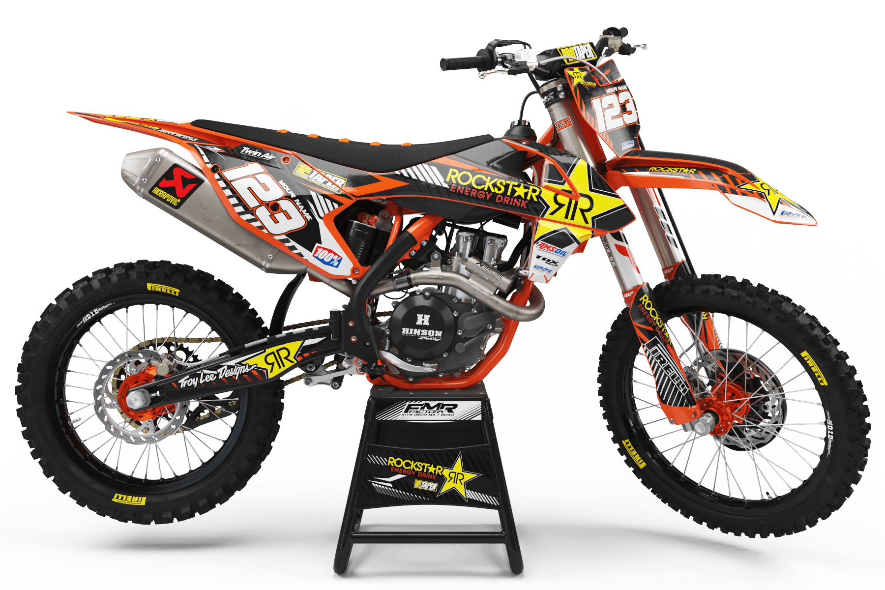 Graphics Kit ROCKSTAR Limited edition ORANGE : Really cheap