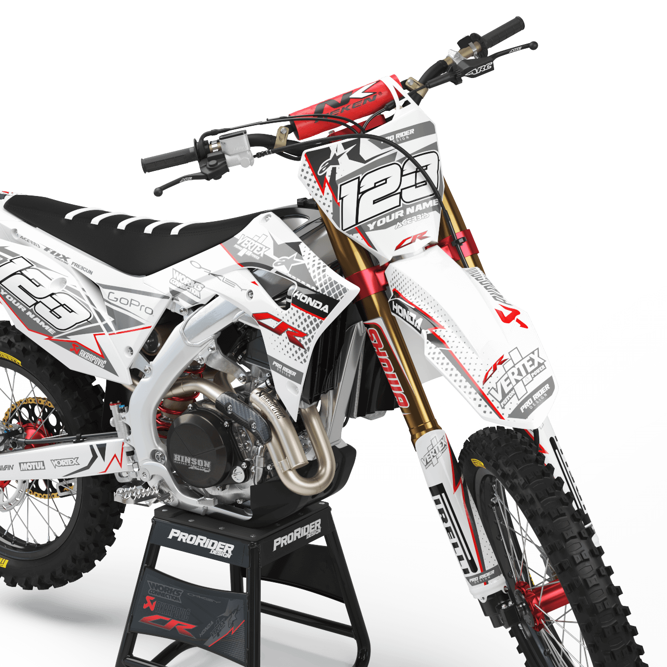 HONDA Graphics Kit VERTEX WHITE