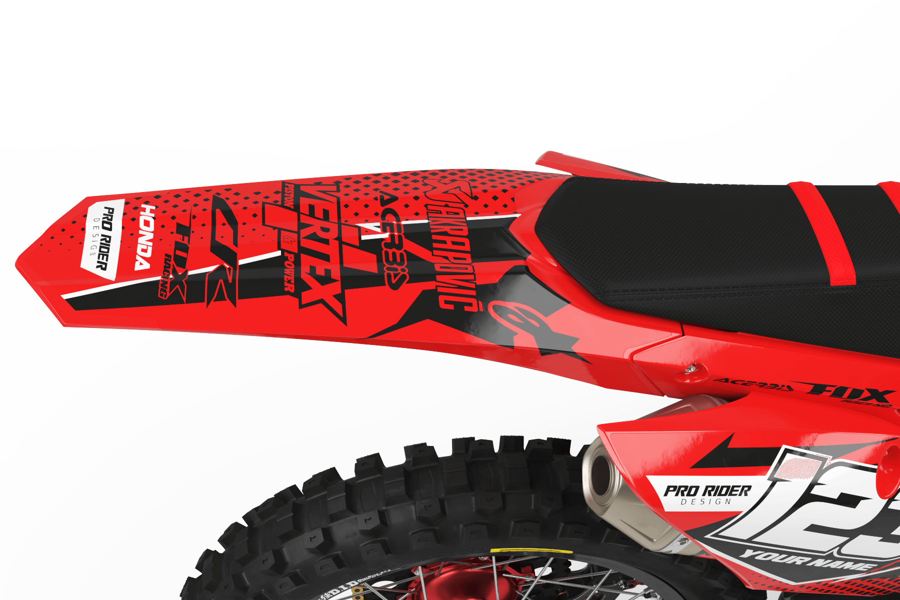 HONDA Graphics Kit VERTEX Red
