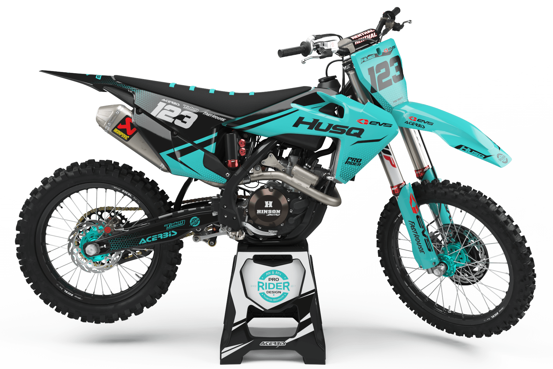Graphic kit HUSQVARNA EVS TEAL