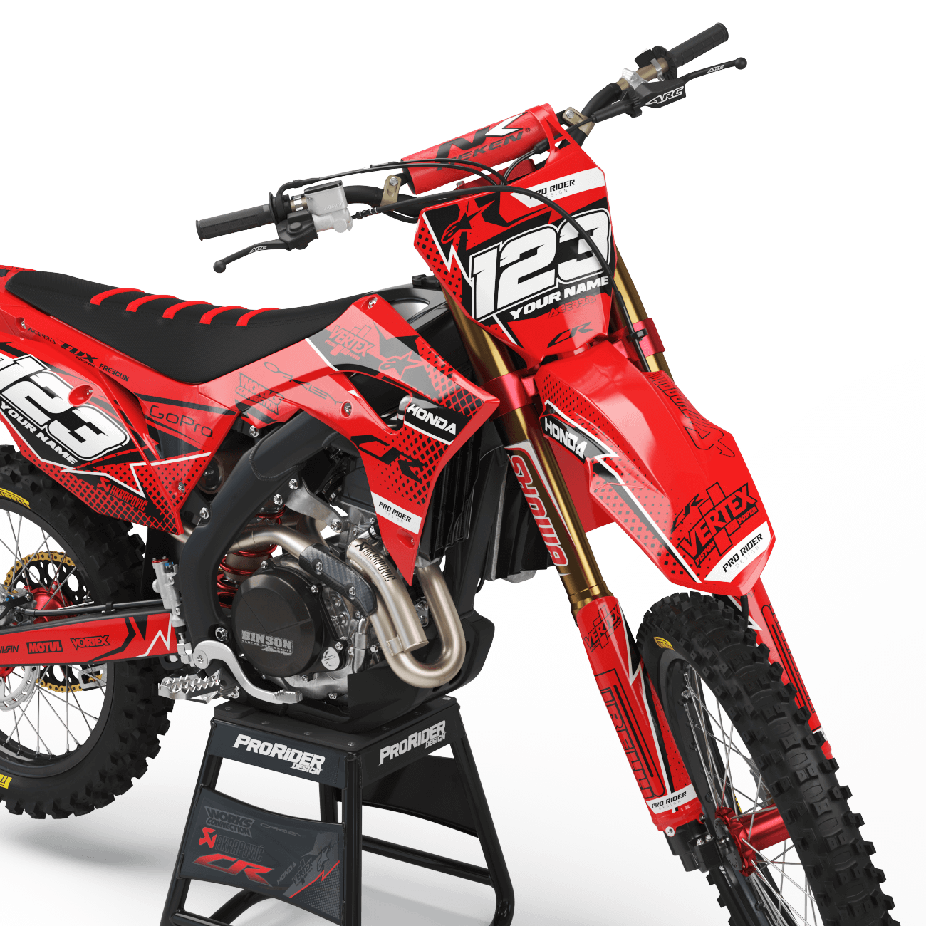 HONDA Graphics Kit VERTEX Red