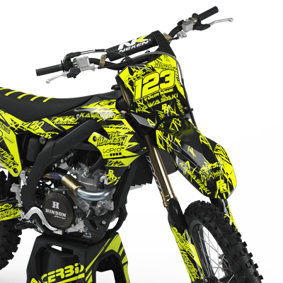 FLUO Graphics Kit KAWASAKI HART AND HUNTINGTON